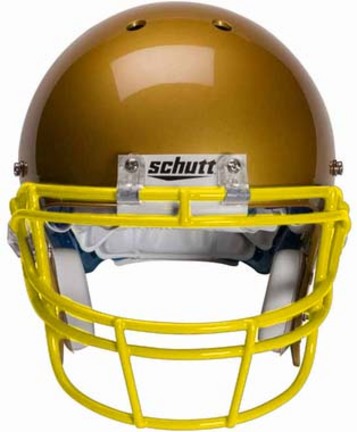 Gold Reinforced Oral Protection (ROPO) Full Cage Football Helmet Face Guard from Schutt