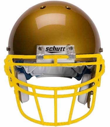 Gold Reinforced Oral Protection (ROPO-DW) Full Cage Football Helmet Face Guard from Schutt