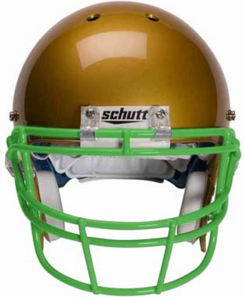 Kelly Green Reinforced Oral Protection (ROPO) Full Cage Football Helmet Face Guard from Schutt