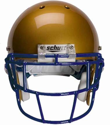 Navy Eyeglass Oral Protection (EGOP) Football Helmet Face Guard from Schutt