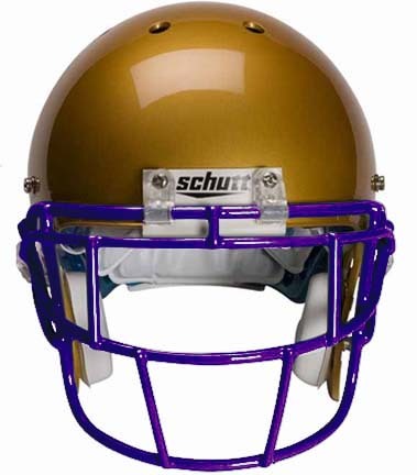 Purple Eyeglass Oral Protection (EGOP) Football Helmet Face Guard from Schutt