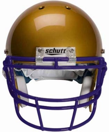 Purple Reinforced Oral Protection (ROPO) Full Cage Football Helmet Face Guard from Schutt