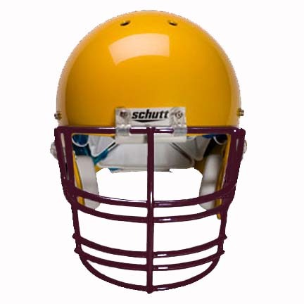 Maroon Nose, Jaw and Oral Protection (NJOP-XL) Full Cage Football Helmet Face Guard from Schutt
