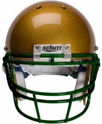 Dark Green Reinforced Oral Protection (ROPO) Full Cage Football Helmet Face Guard from Schutt