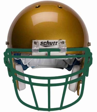 Dark Green Reinforced Oral Protection (ROPO-DW) Full Cage Football Helmet Face Guard from Schutt