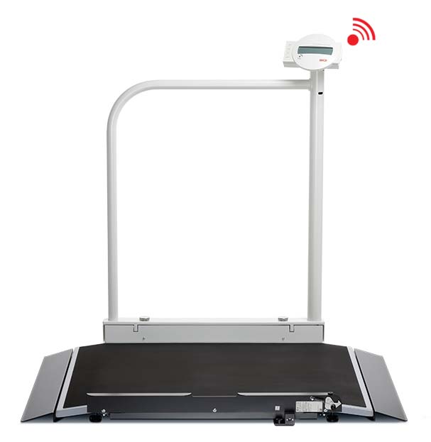 Seca 676 Wheelchair Scale with Handrail (800 lb Capacity)