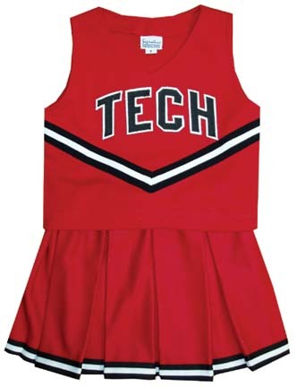 Texas Tech Red Raiders Cheerdreamer Young Girls Cheerleader Uniform (Red)