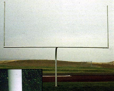 Permanent High School Football Goal Post - One Pair (23'4" Crossbar)