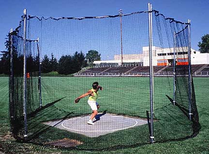 Track High School Discus Cage - Permanent