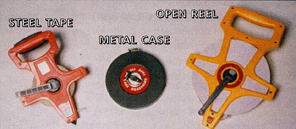100' (30 Meters) Fiberglass Tape Measure - Metal Case