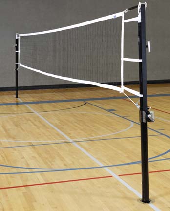 Game Standards And Net for 3" Aluminum Power Volleyball System - (One Standard with Winch, One Standard without Win