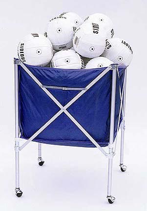 Folding Volleyball Cart - Holds up 15 Volleyballs
