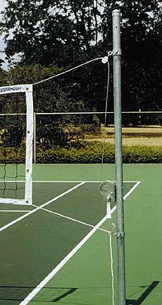 End Standard with Winch for the Outdoor Steel Volleyball System