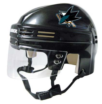 San Jose Sharks NHL Authentic Mini Hockey Helmet from Bauer (Black)