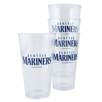 Seattle Mariners Boelter Plastic Pint Cups (Set of 4)