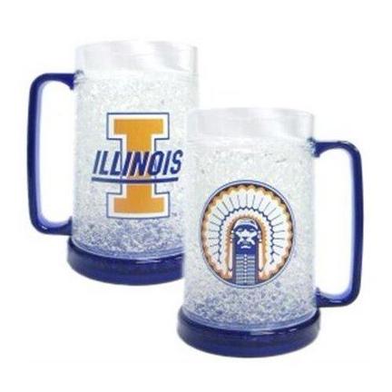 Illinois Fighting Illini 16 oz Plastic Crystal Freezer Mugs - Set of 4