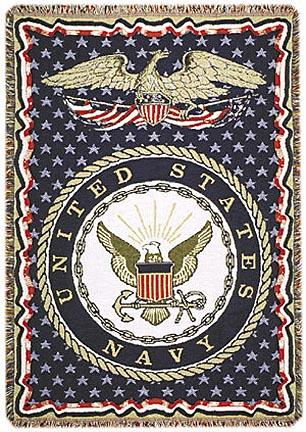 United States Navy 50" x 70" Three Layer Throw Blanket From Simply Home