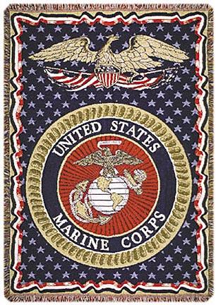 United States Marines 50" x 70" Three Layer Throw Blanket From Simply Home