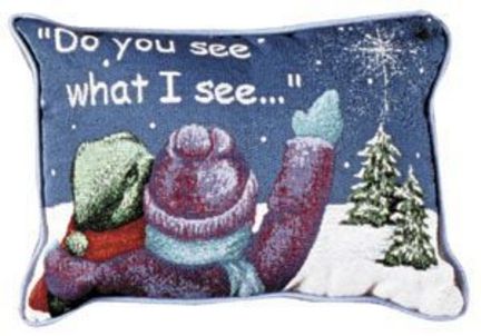 Do You See What I See 9" x 12" Holiday Tapestry Pillow From Simply Home