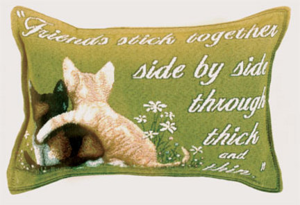 Friends Stick Together 9" x 12" Tapestry Word Pillow From Simply Home