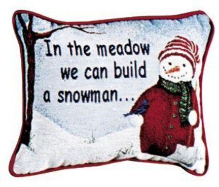 In The Meadow We Can Build… 9" x 12" Holiday Tapestry Pillow From Simply Home