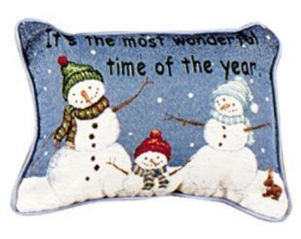 It's The Most Wonderful Time 9" x 12" Holiday Tapestry Pillow From Simply Home