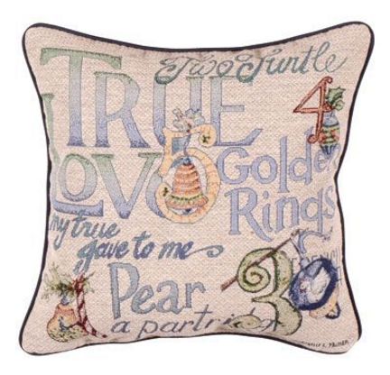 12 Days Of Christmas 17" x 17" Holiday Pillow From Simply Home