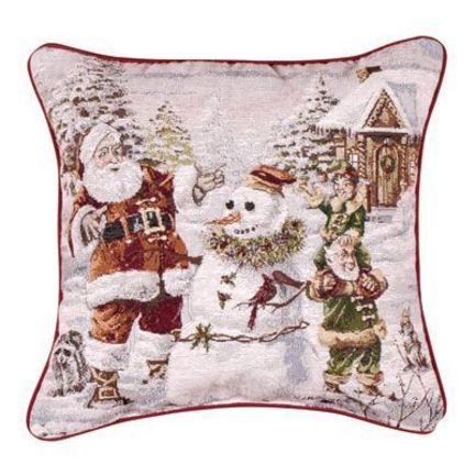 Santa's Helpers 17" x 17" Holiday Pillow From Simply Home