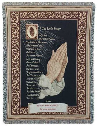Lord's Prayer 50" x 70" Full-Size Tapestry Throw Blanket From Simply Home