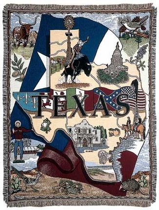 State Of Texas 50" x 60" Tapestry Throw Blanket From Simply Home