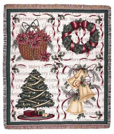 Traditions Of Christmas 50" x 60" Holiday Tapestry Throw Blanket From Simply Home