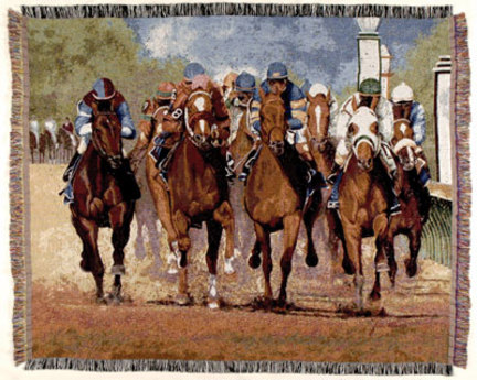 Thundering Hooves 50" x 60" Tapestry Throw Blanket From Simply Home