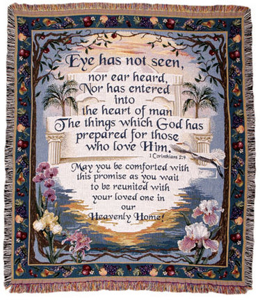 Heavenly Home 50" x 60" Tapestry Throw Blanket From Simply Home