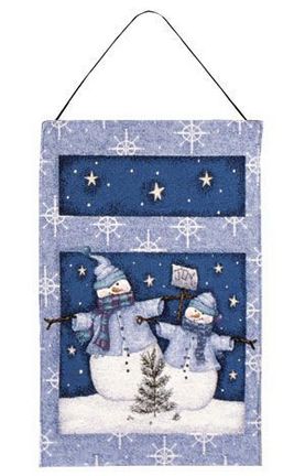 Even Snowmen Get The Blues 17" x 26" Holiday Wall Hanging From Simply Home