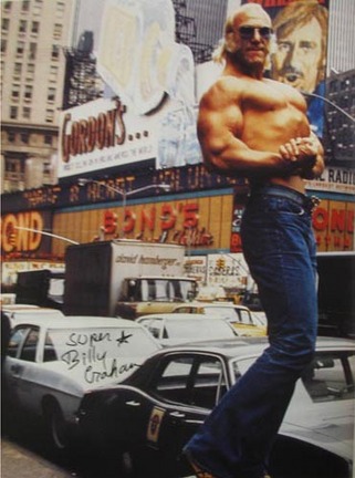 Superstar Billy Graham Autographed "Times Square" 16" x 20" Photograph (Unframed)