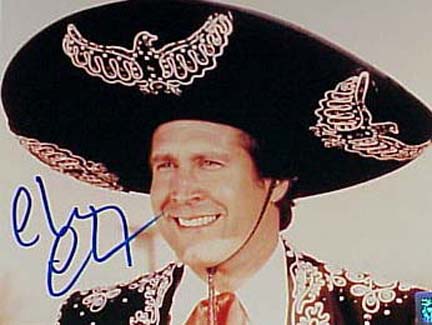 Chevy Chase Autographed "3 Amigos" 8" x 10" Photograph (Unframed)