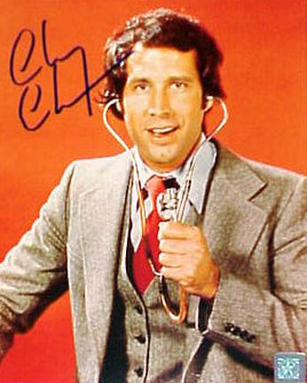 Chevy Chase Autographed "Saturday Night Live" 8" x 10" Photograph (Unframed)
