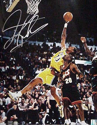 Dennis Rodman Autographed Los Angeles Lakers (Rebounding vs. Sonics) 16" x 20" Photograph (Unframed)