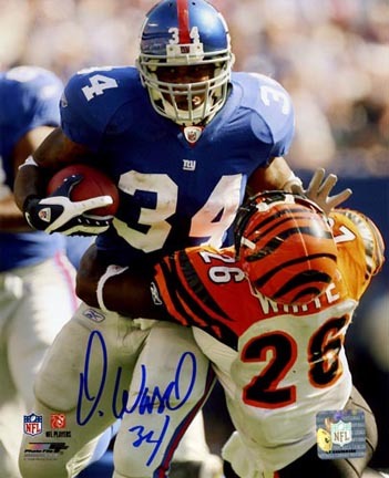 Derrick Ward New York Giants Autographed 8" x 10" Photograph (Unframed)