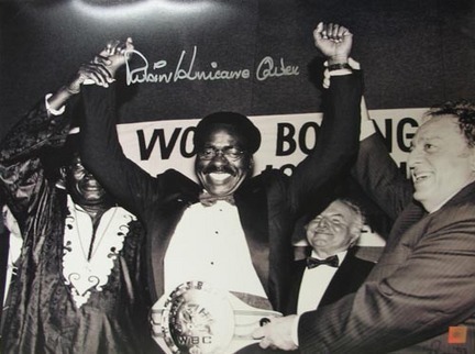 Rubin "Hurricane" Carter Autographed "WBC Honorary Championship Title Belt - 1993 Black and White" 1