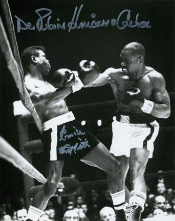 Rubin "Hurricane" Carter and Emile Griffith Autographed Black and White 16" x 20" Photograph (Unfram
