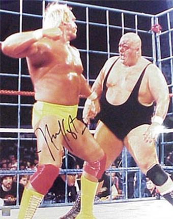 Hulk Hogan Autographed "vs. King Kong Bundy" 16" x 20" Photograph (Unframed)