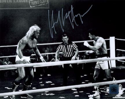 Hulk Hogan "Thunderlips" Autographed 16" x 20" Photograph (Unframed) with Sylvester Stallone "R