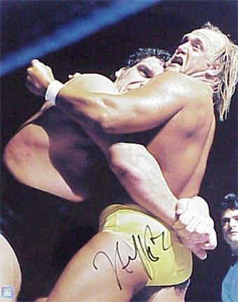 Hulk Hogan Autographed "vs. Andre the Giant" 8x10 Photograph (Unframed)