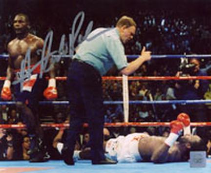 Hasim Rahman Autographed "Knock Out Lennox Lewis" 16" x 20" Photograph (Unframed)