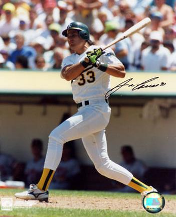 Jose Canseco Autographed "Swinging A's" 8" x 10" Photograph (Unframed)