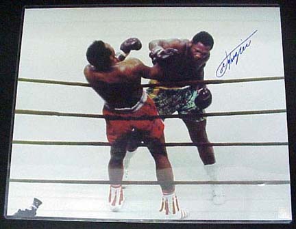 Joe Frazier Autographed "Against the Ropes" 16" x 20" Color Photo with Muhammad Ali (Unframed)