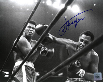 Joe Frazier Autographed "Ali/Frazier Right Cross" 8" x 10" Black & White Photograph (Unframed)