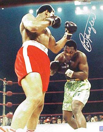 Joe Frazier Autographed "Ali / Frazier I Ducking" 8" x 10" Color Photograph  (Unframed)