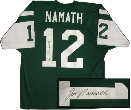 Joe Namath Autographed New York Jets Authentic Jersey
